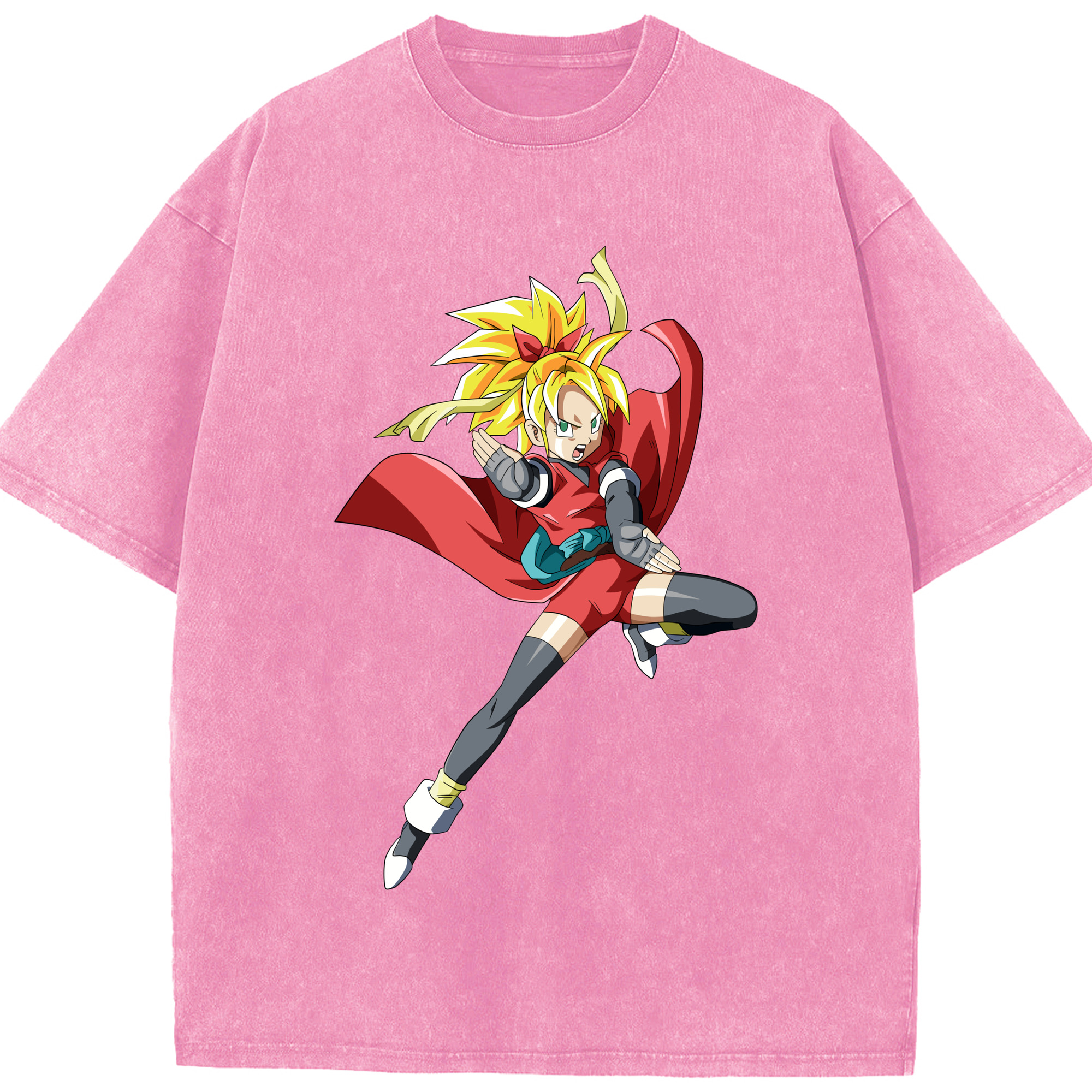 （画像用） ドラゴンボール カリフラ DRAGON BALL Caulifla 綿100% ヴィンテージ風 半袖Tシャツ（フロントプリント）